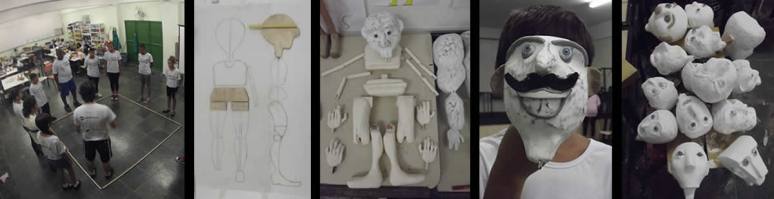 Oficina de construção de bonecos e montagem de espetaculo de teatro de animaçao